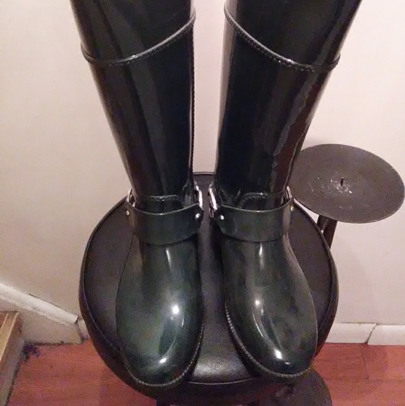 Michael Kors Women's Dark Green Rain Boots - Picture 4 of 8